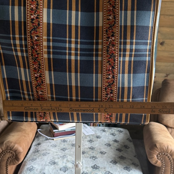 Spartina 449 Blue and Tan Plaid Tote - Picture 6 of 13